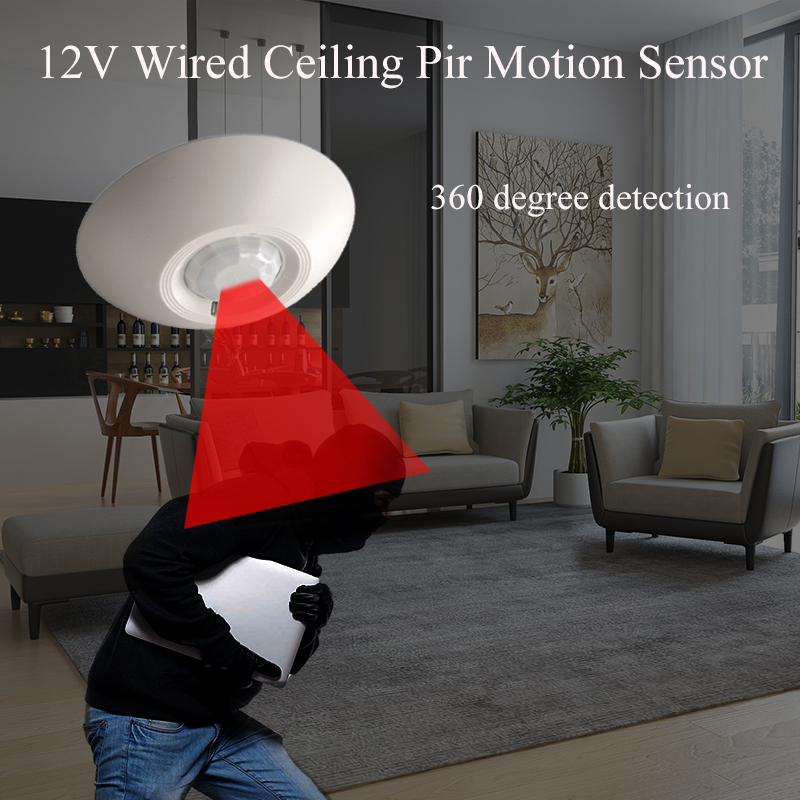 12V Wired PIR Motion Sensor Ce - Motion Sensor Pir Wired ulasan dan harga