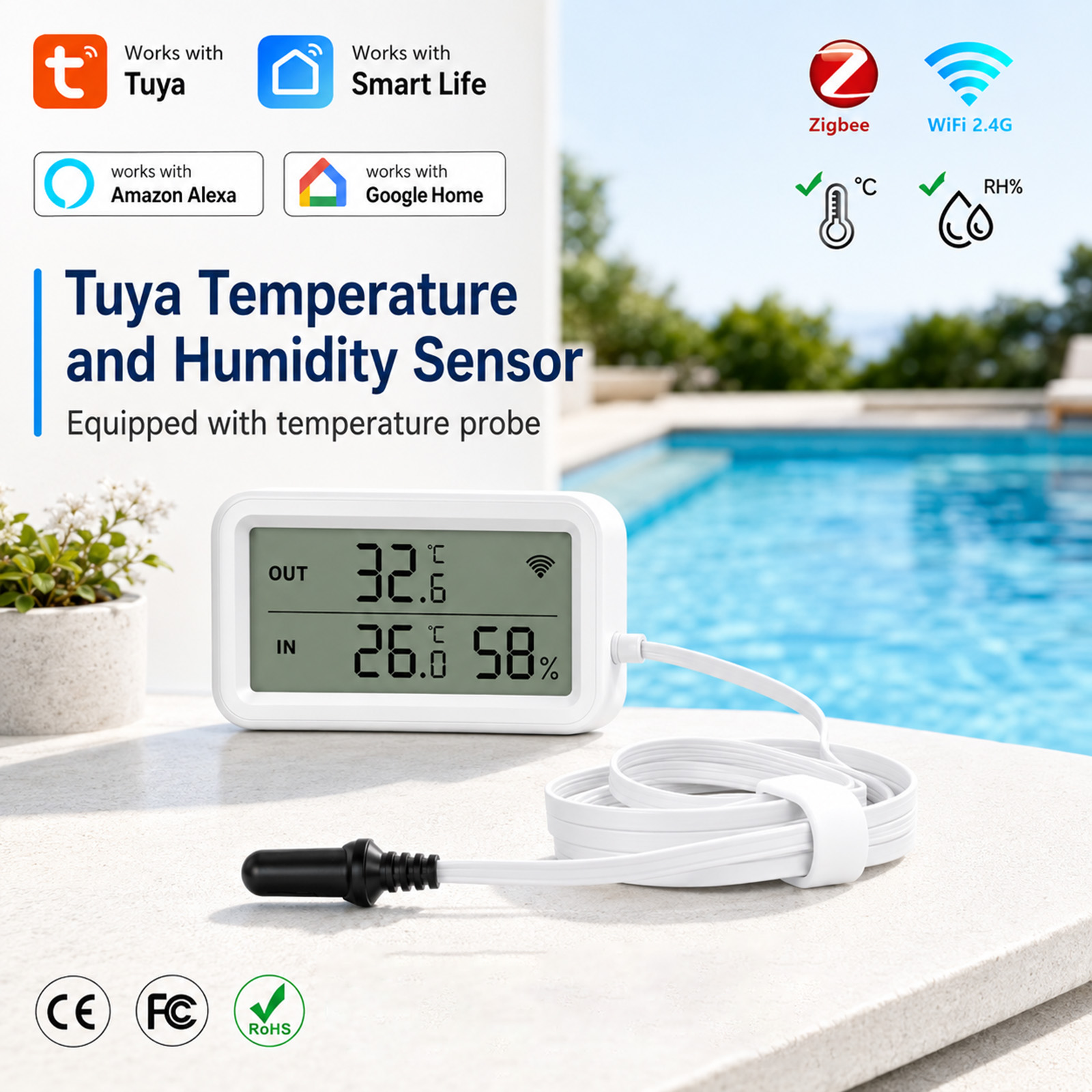 External Waterproof Probe Temp - Temperature Humidity Sensor ulasan dan harga