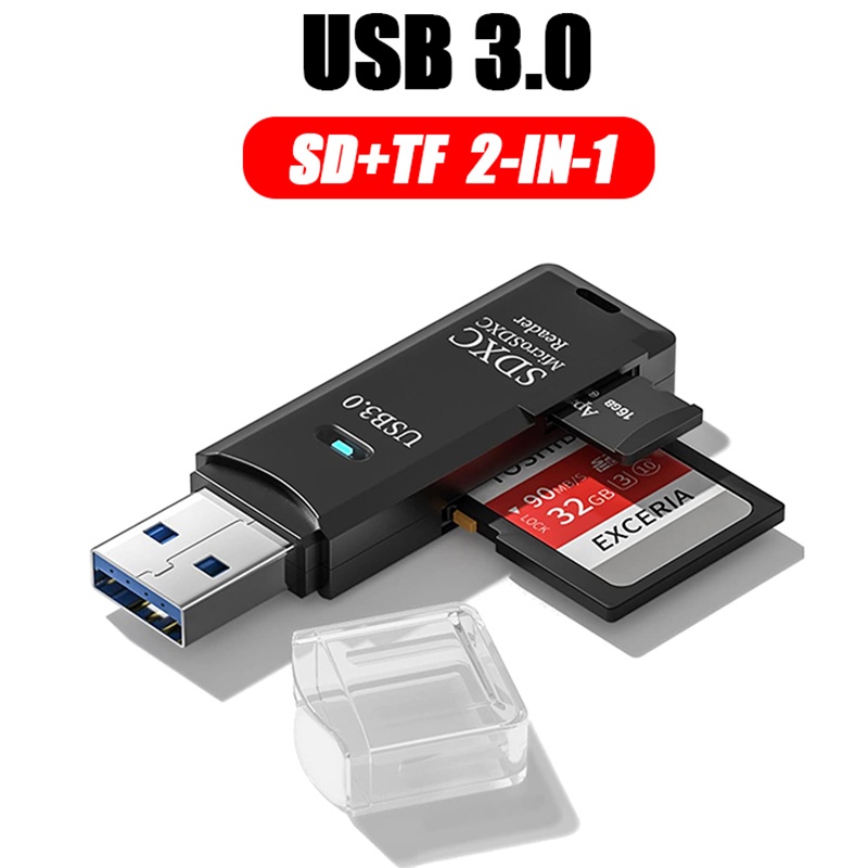 2 In 1 USB 3.0 Card Reader Por - Home Assistant Sd ulasan dan harga
