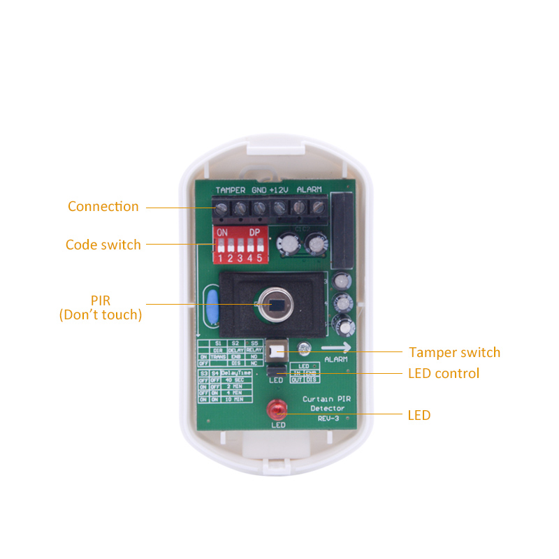 Indoor DC12V Curtain Wired Mot - Motion Sensor Pir Wired ulasan dan harga