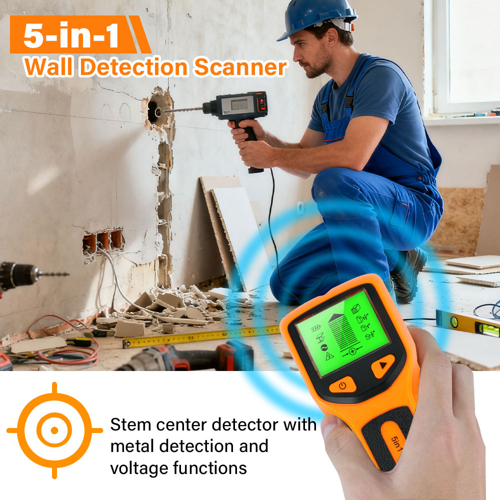 Wall Stud Detector 5 in 1 Hand - Water Leak Detector Wired ulasan dan harga