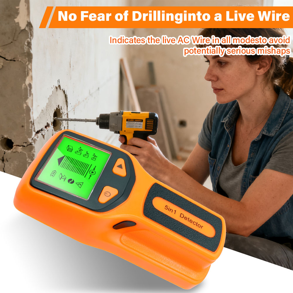 Wall Stud Detector 5 in 1 Hand - Water Leak Detector Wired ulasan dan harga