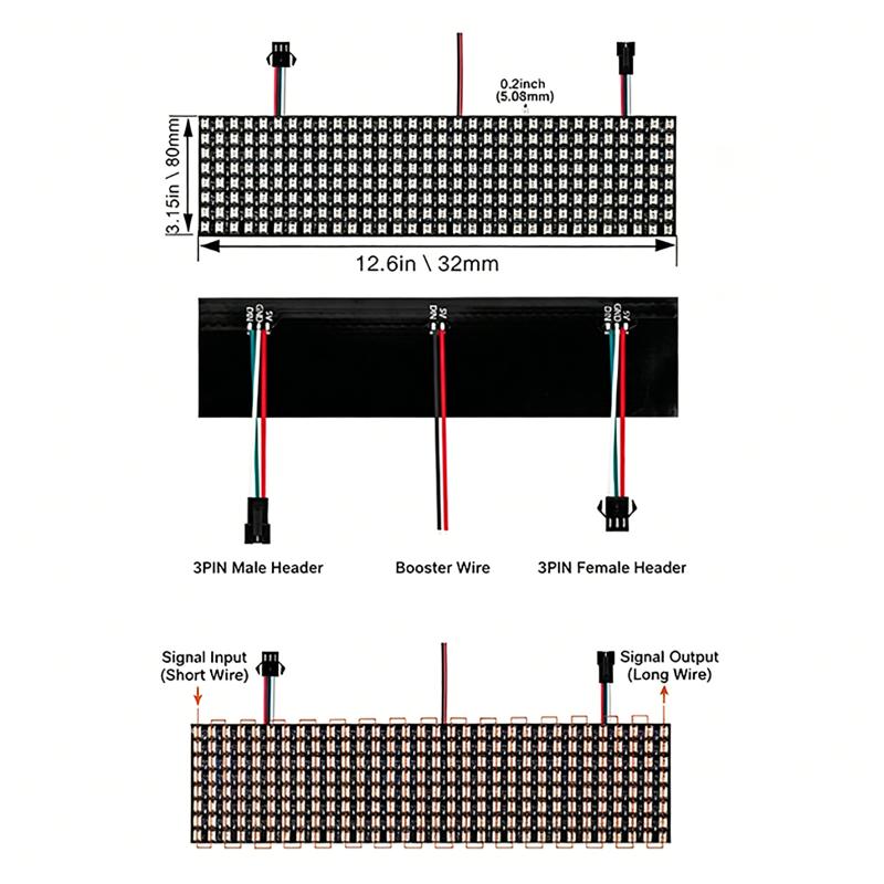 WS2812B Smart Pixel Module Mat - Rgb Led Matrix 8X8 ulasan dan harga