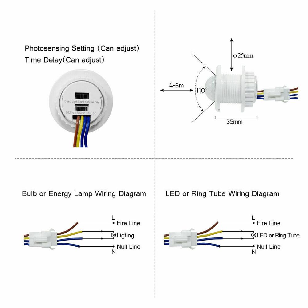 Time Delay PIR Infrared Body M - Motion Sensor Pir Wired ulasan dan harga
